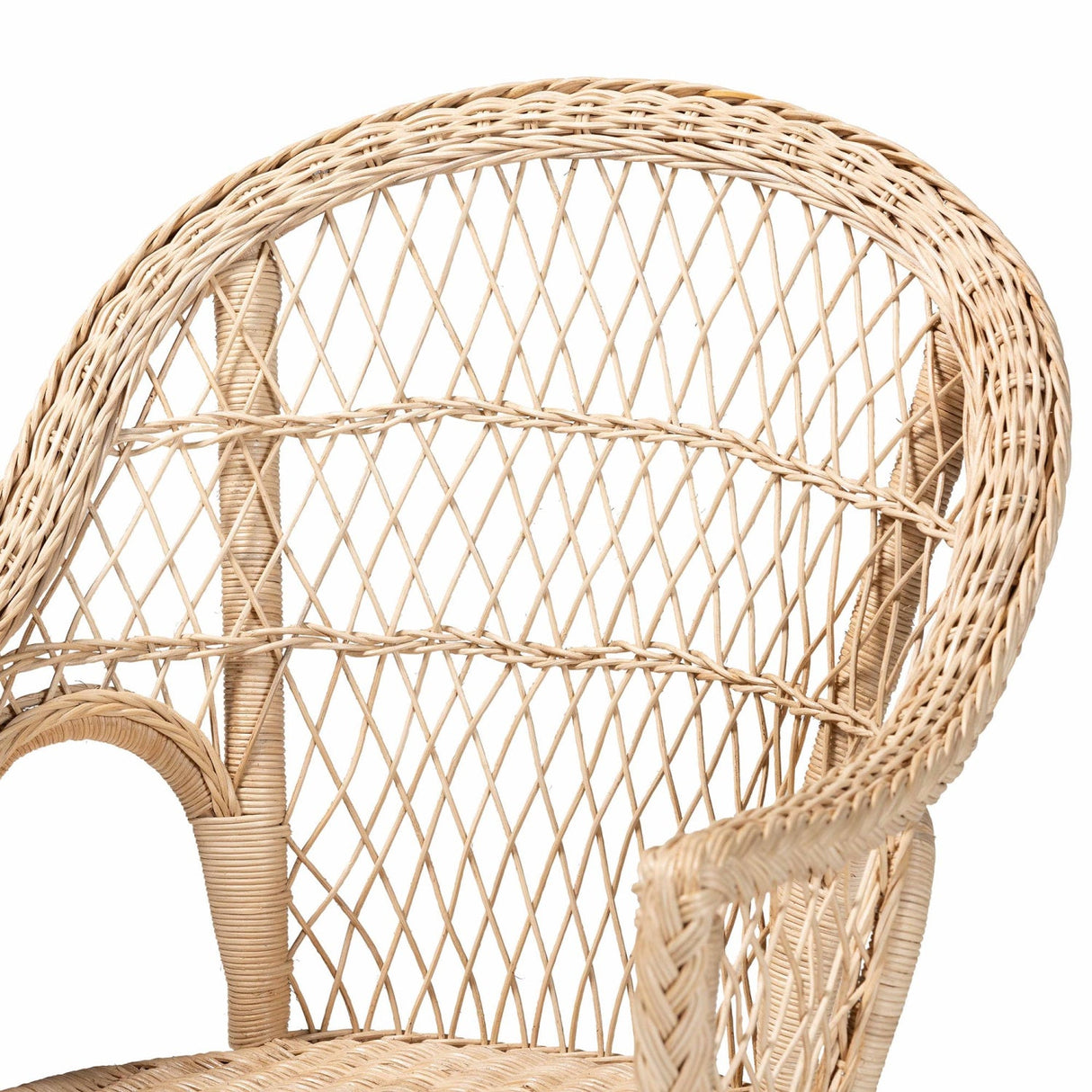 Modern European furniture - Natural Braided Rattan Lounge Chair - www.oroa.com | Oroa.com
