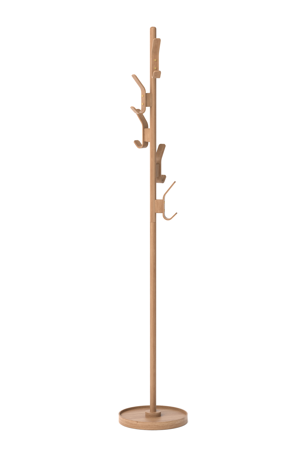 5-Hook Oak Coat Stand | Oroa.com