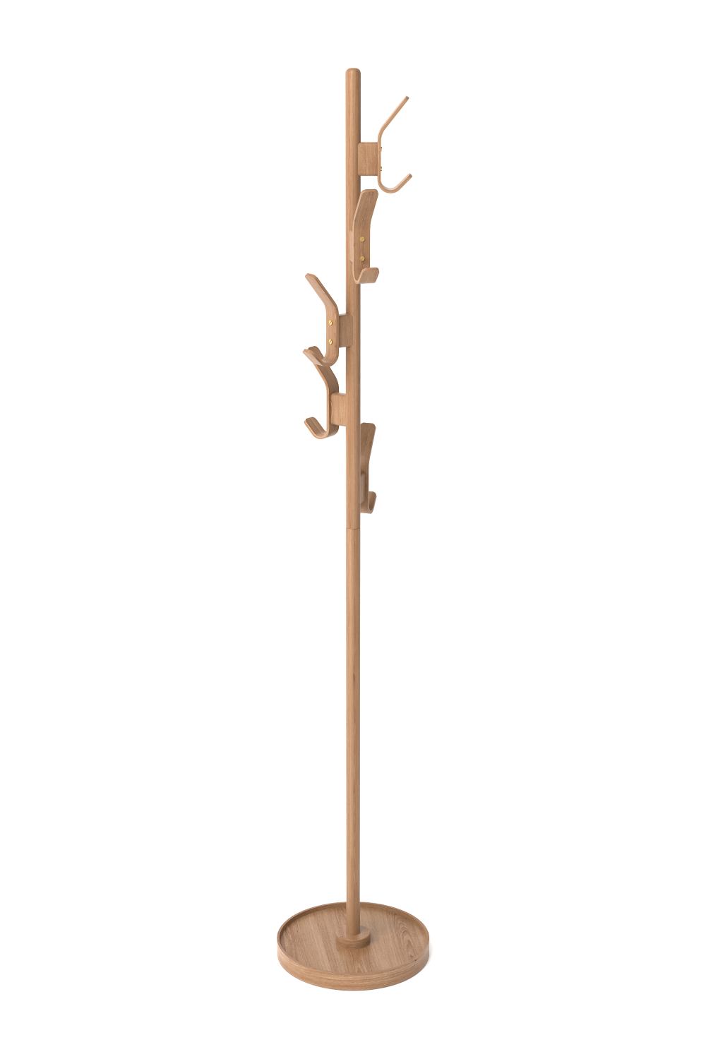 5-Hook Oak Coat Stand | Oroa.com