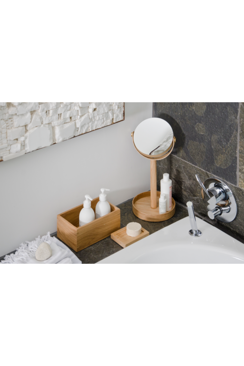 Rectangular Oak Soap Dish | Oroa.com