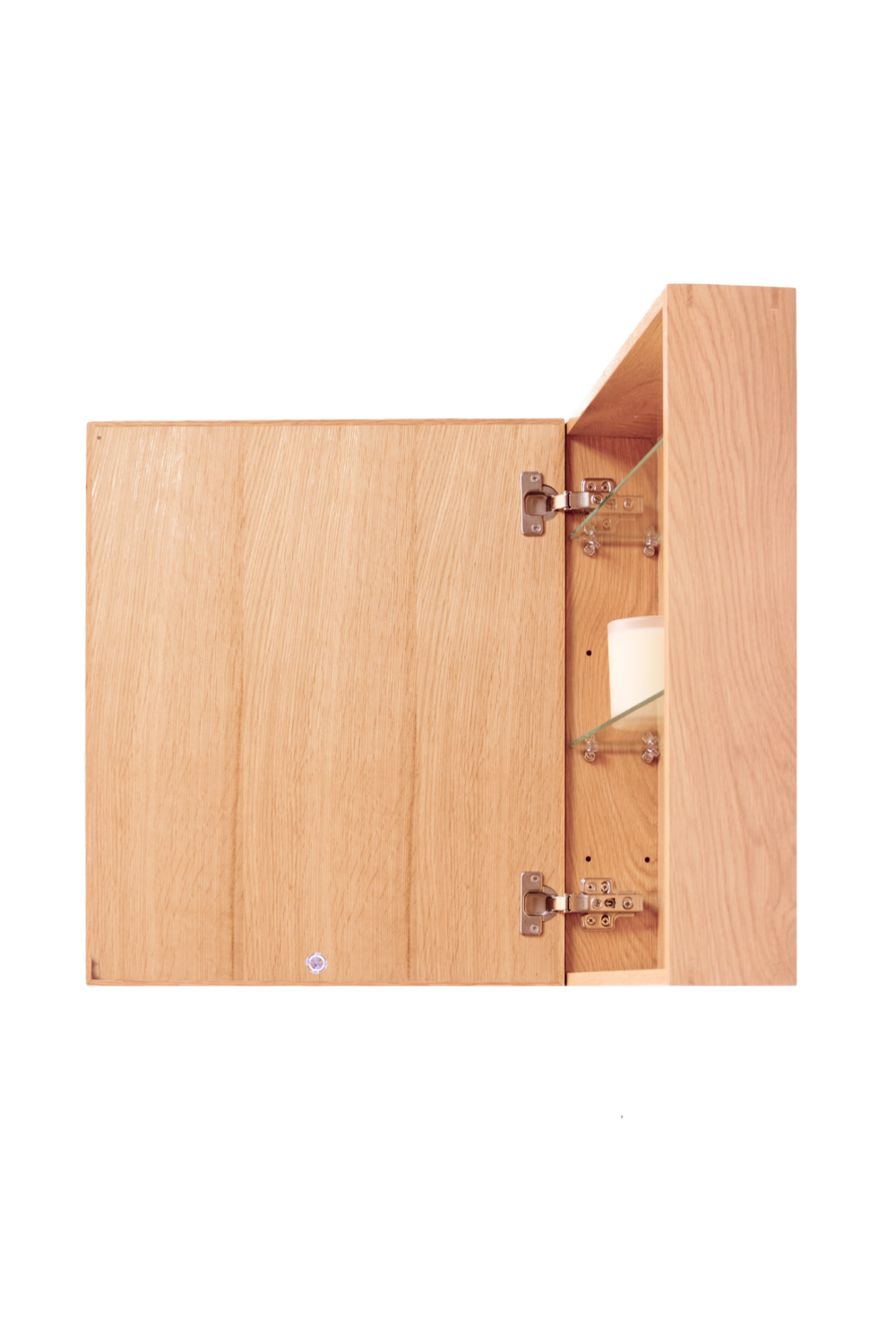 Oak Bathroom Cabinet with Mirror | Oroa.com