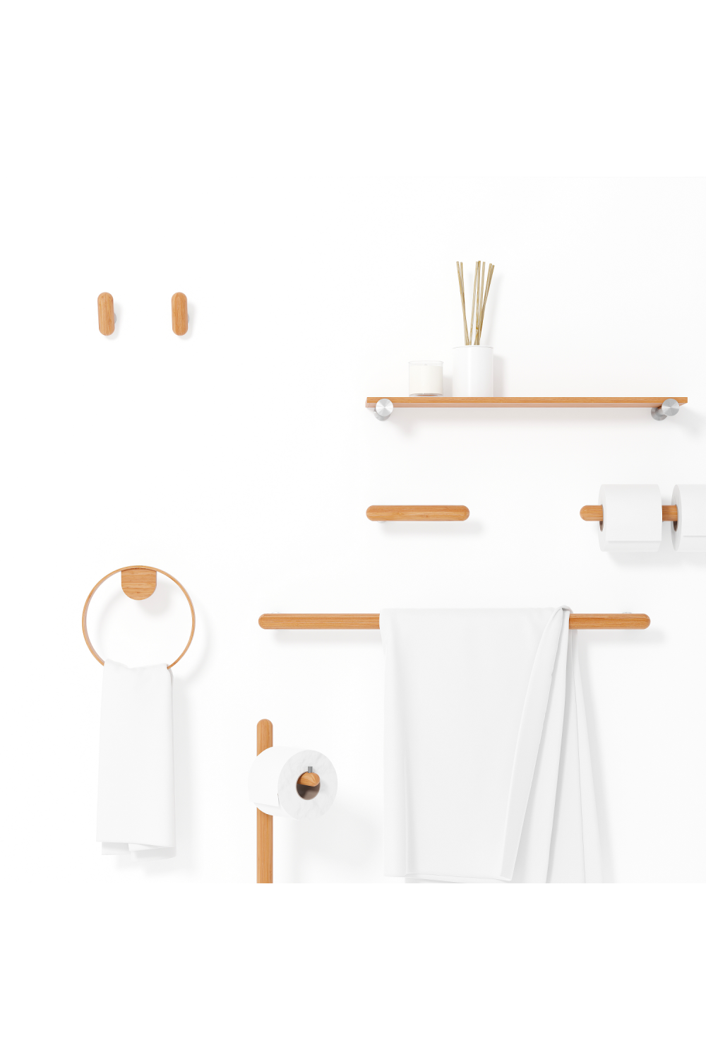 Wooden Minimalist Roll Holder | Oroa.com
