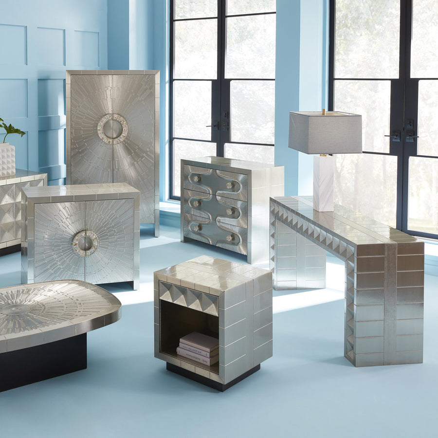 Nickel-Plated Bedside Table | Oroa.com