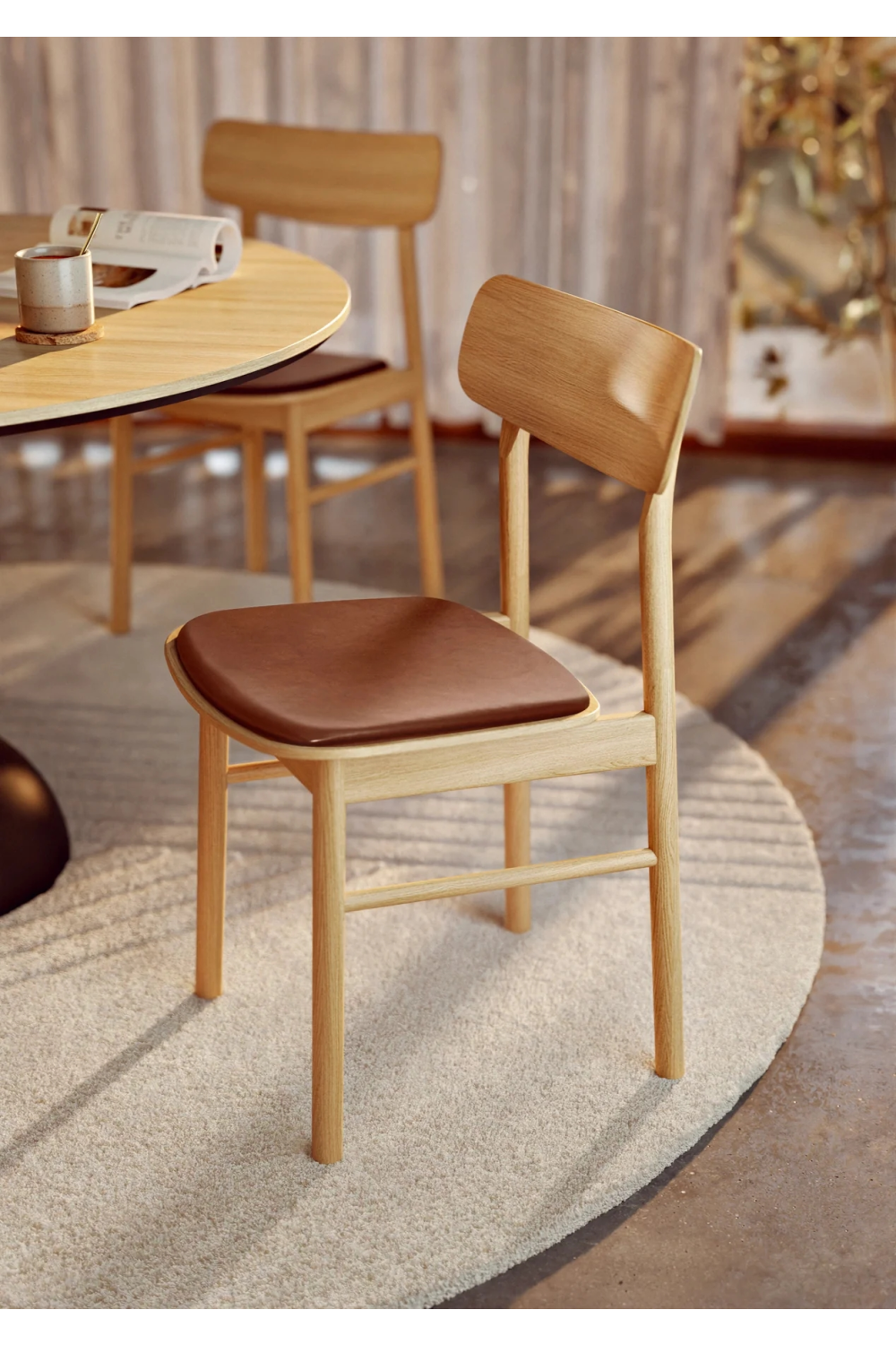 Leather Seat Dining Chair | Oroa.com