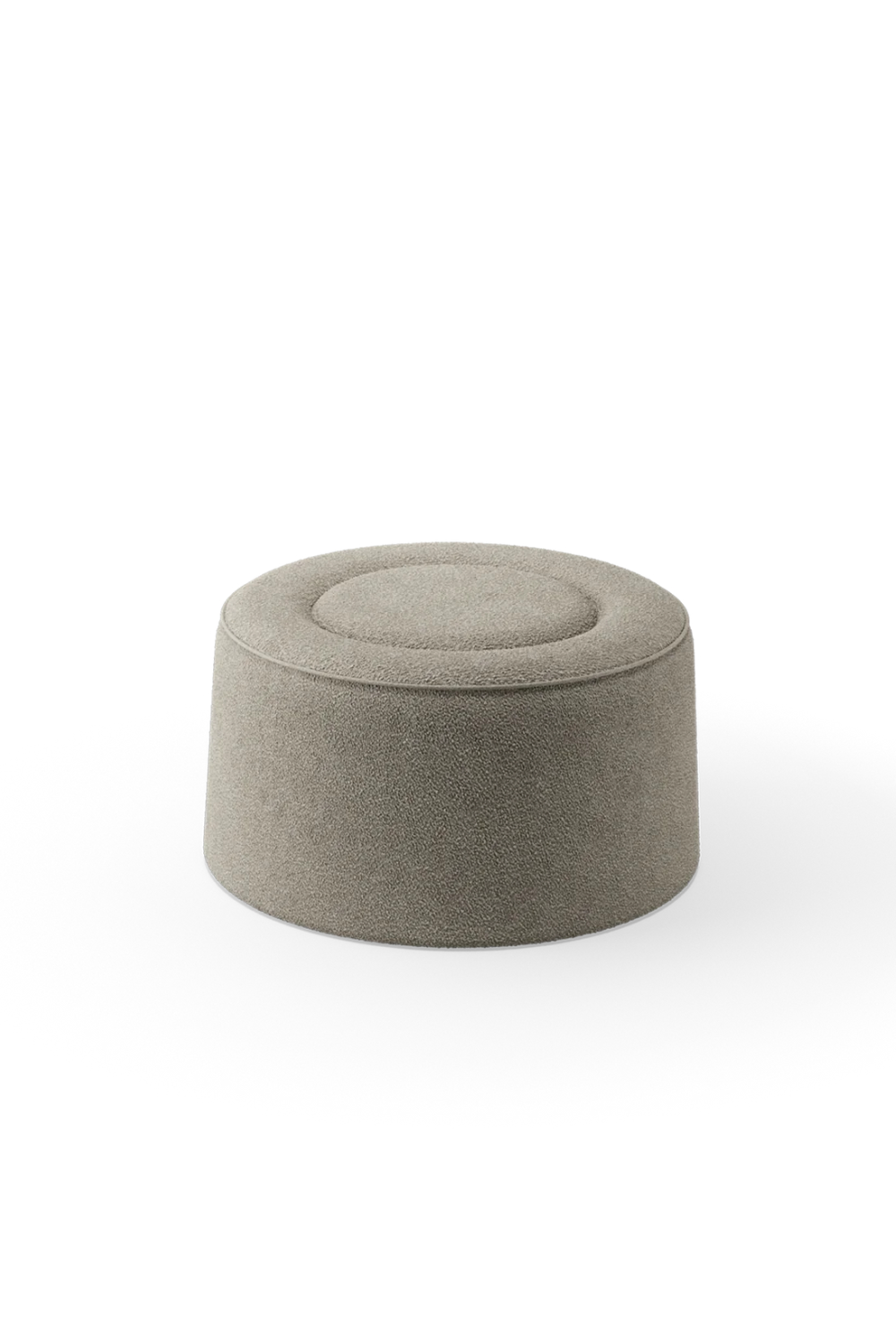 Beige Bouclé Upholstered Pouf | Oroa.com