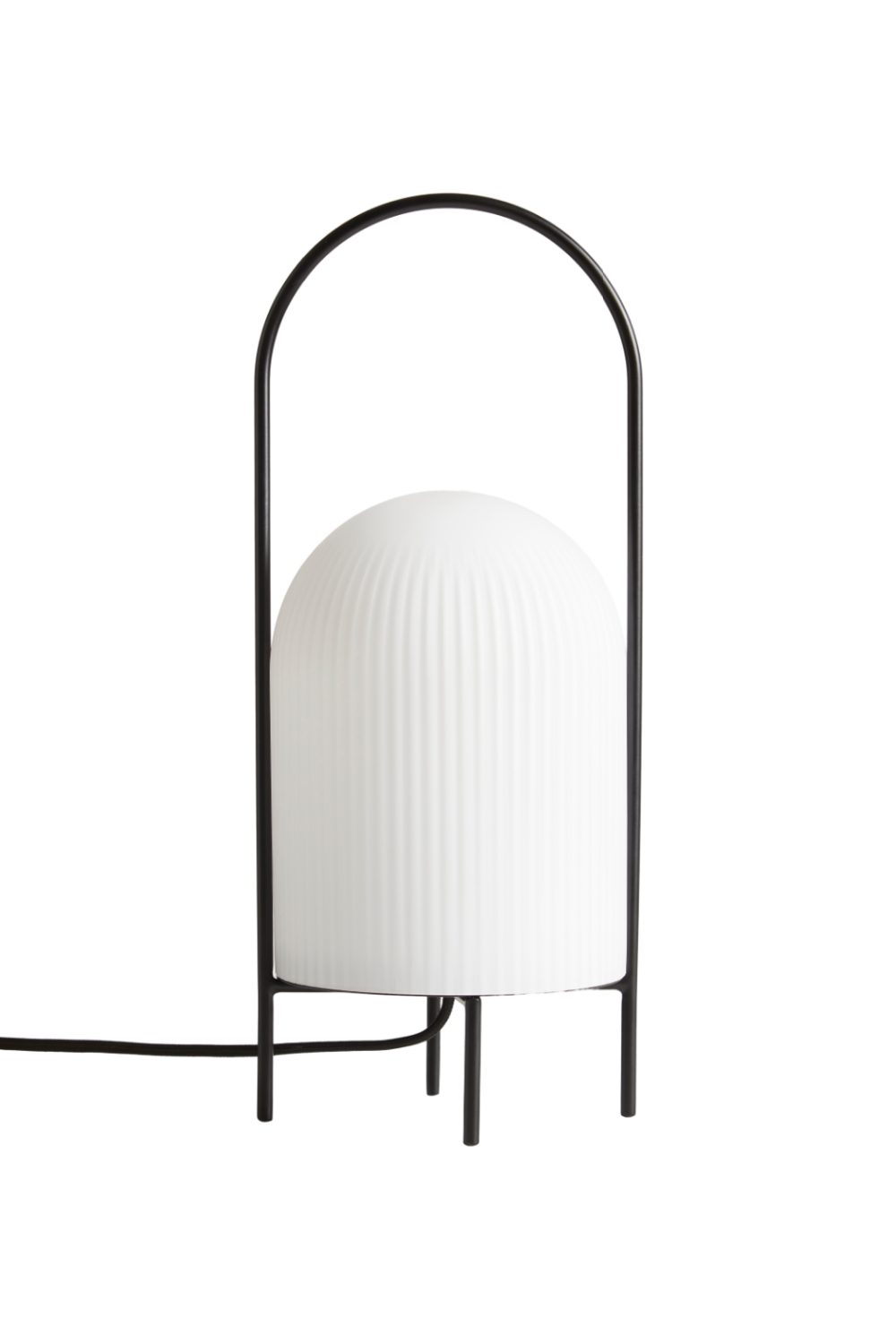 White Glass Contemporary Table Lamp | Oroa.com