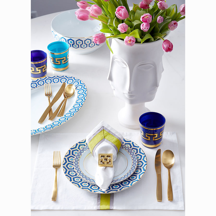 Hexagon Pattern Porcelain Serving Bowl | Oroa.com
