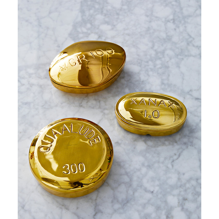 Polished Brass Hinged Pill Box | Oroa.com