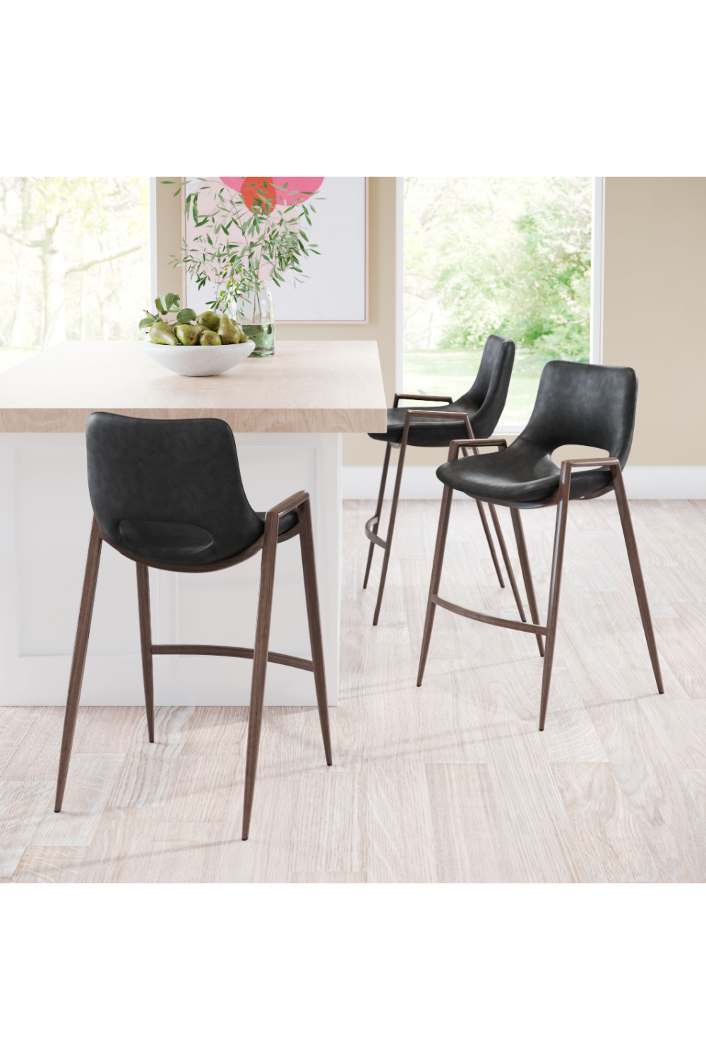 Leather Counter Stools (2) | Oroa.com