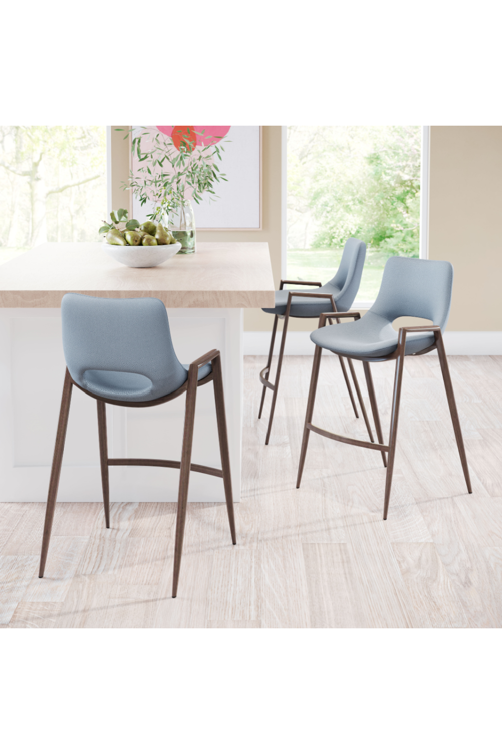 Leather Counter Stools (2) | Oroa.com