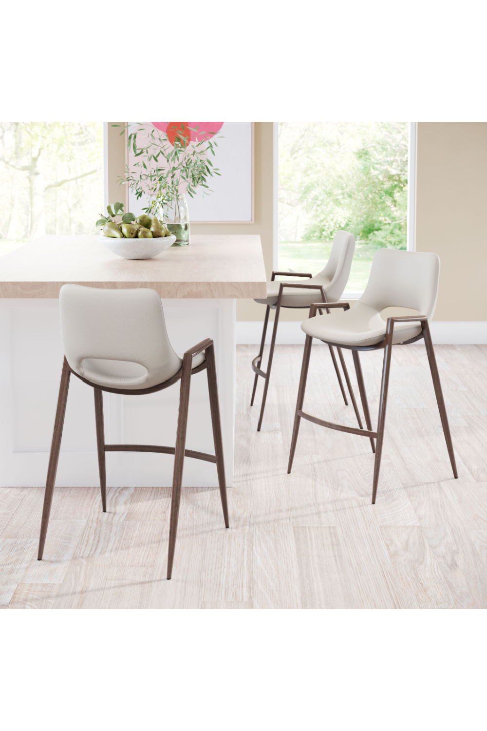 Leather Counter Stools (2) | Oroa.com