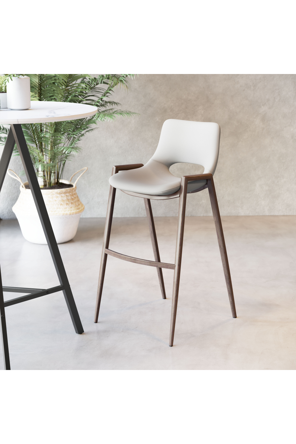 Leather Bar Stools (2) | Oroa.com