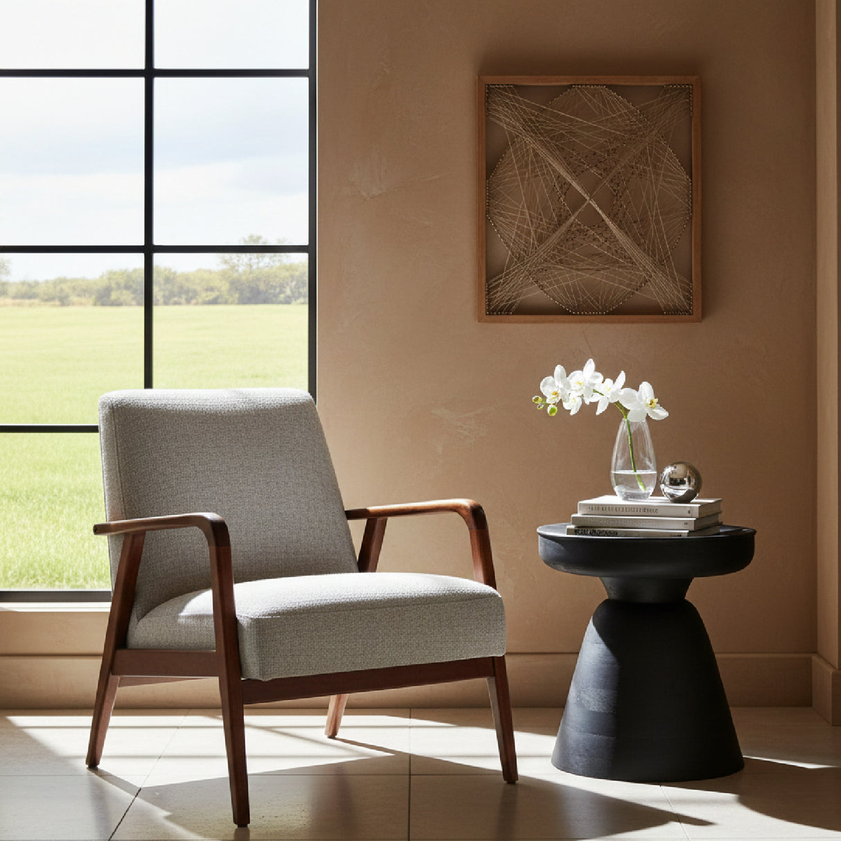 Black Mango Wood Side Table | Oroa.com