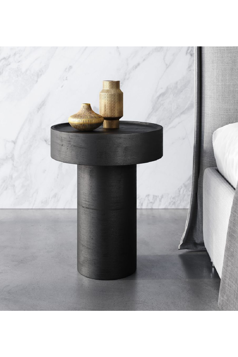 Black Wooden Side Table | Oroa.com