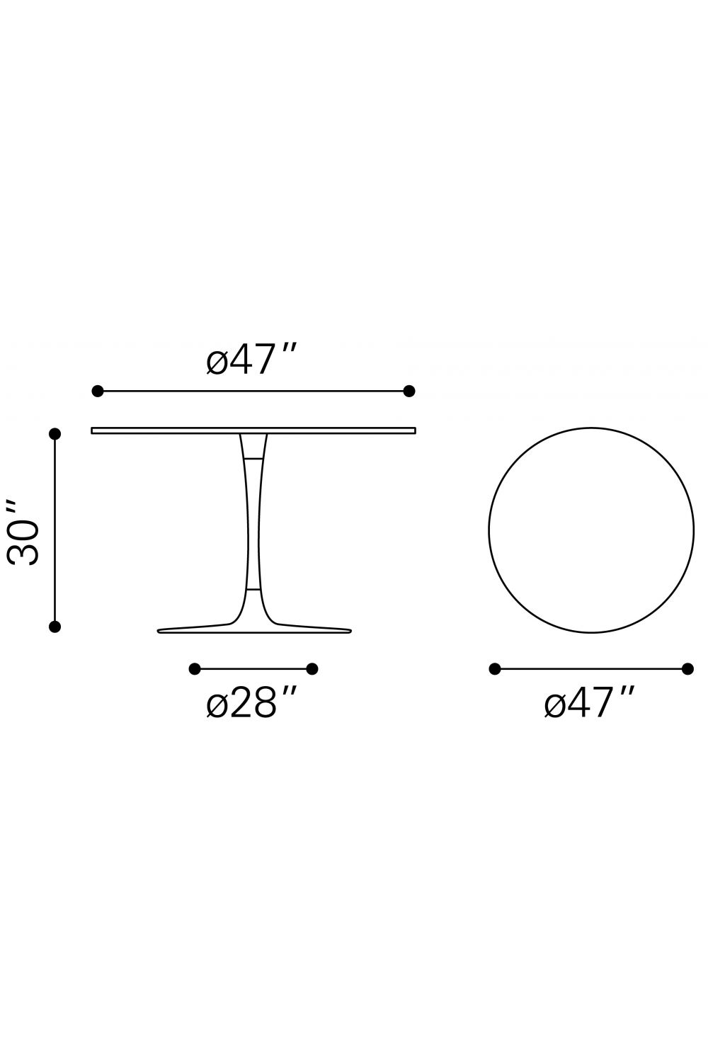 White Pedestal Dining Table | Oroa.com