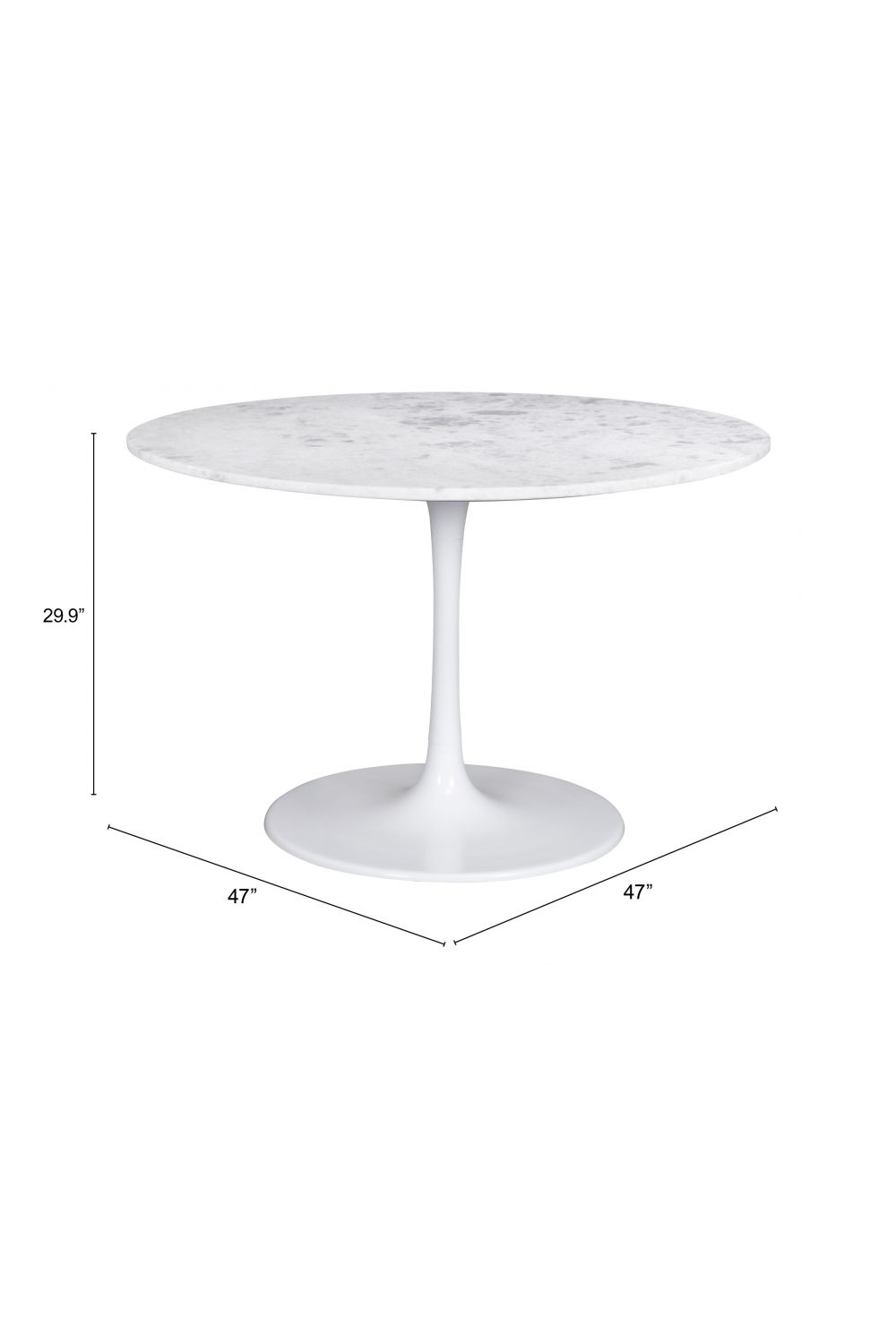 White Pedestal Dining Table | Oroa.com
