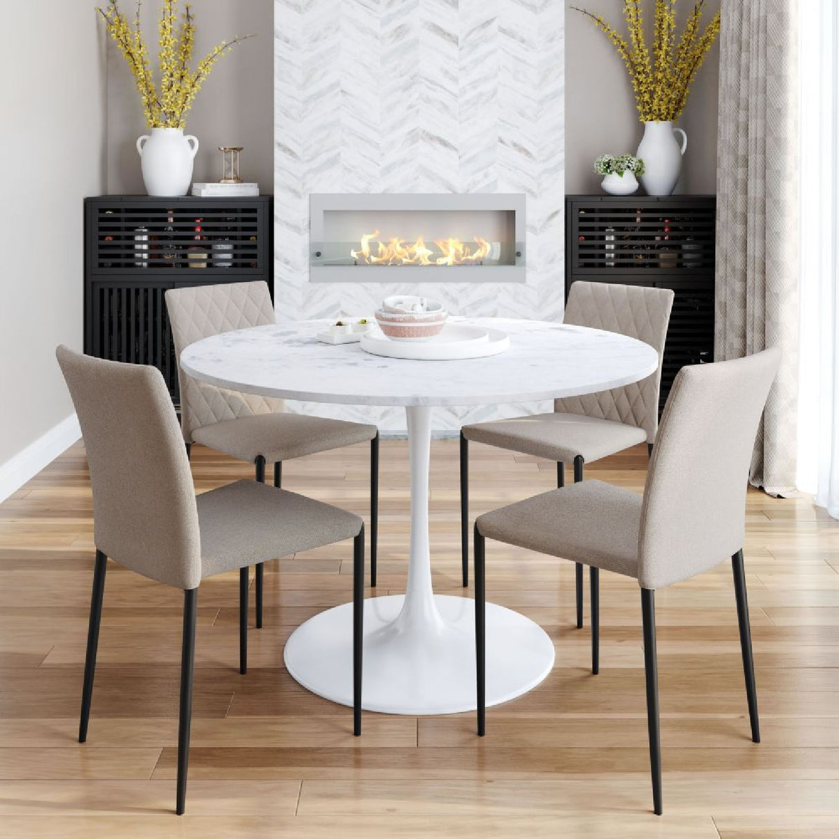 White Pedestal Dining Table | Oroa.com