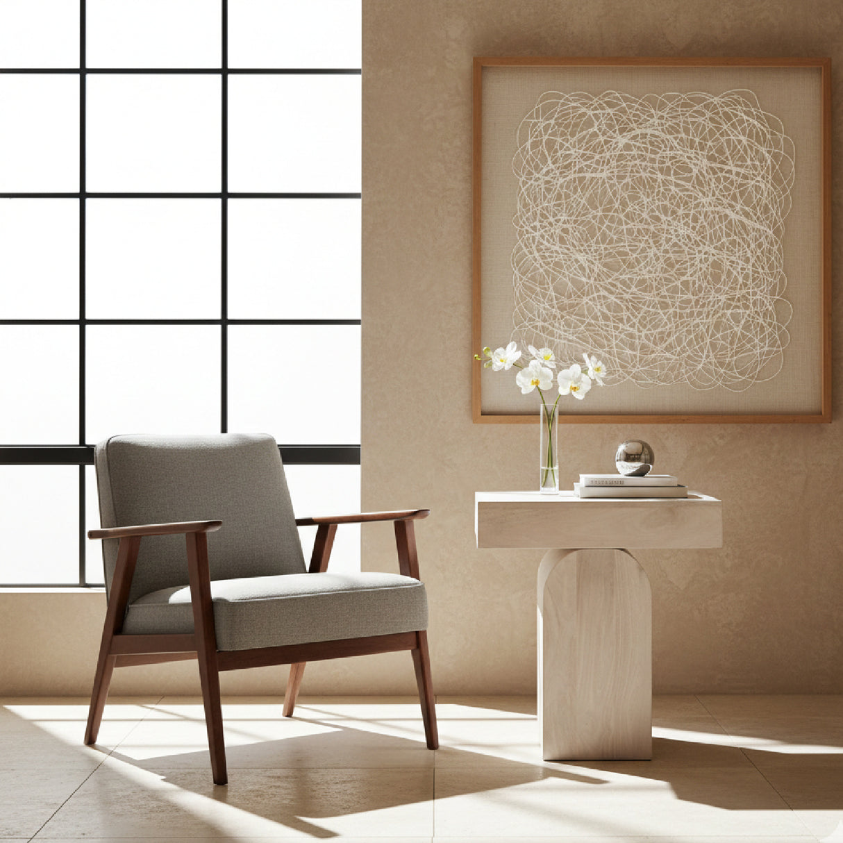 Whitewashed Mango Wood Side Table | Oroa.com