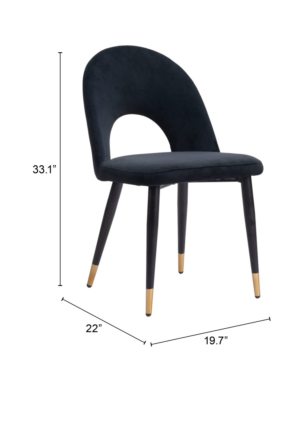 Velvet Dining Chairs (2) | Oroa.com