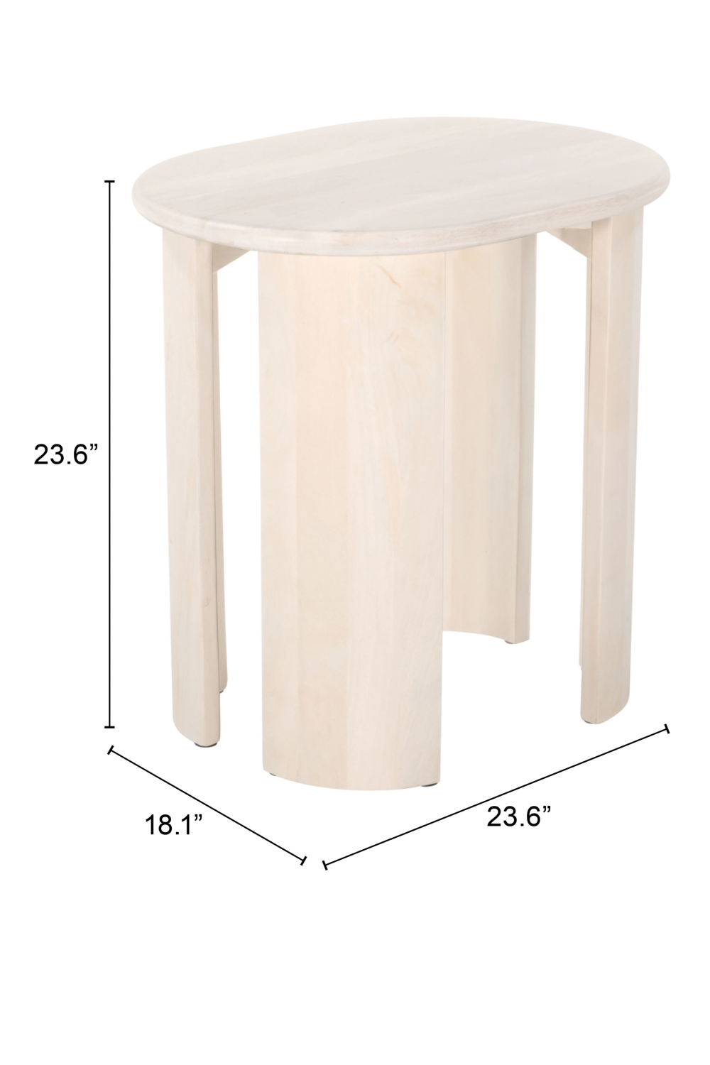 Bleached Mango Wood Side Table | Oroa.com