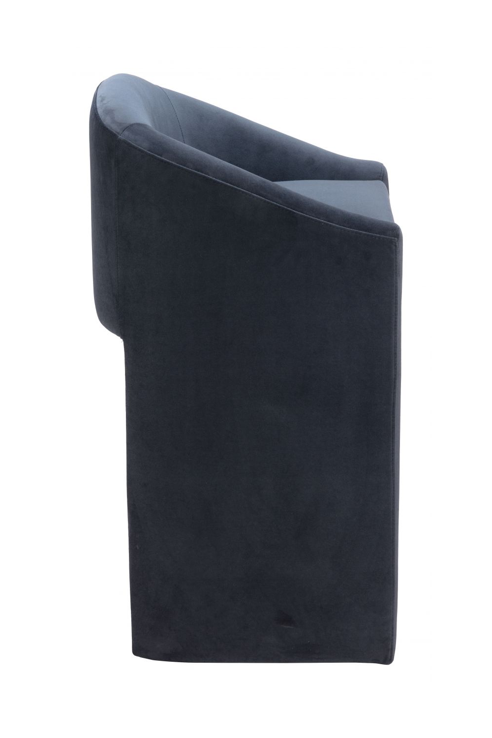 Dark Gray Velvet Bar Stool | Oroa.com