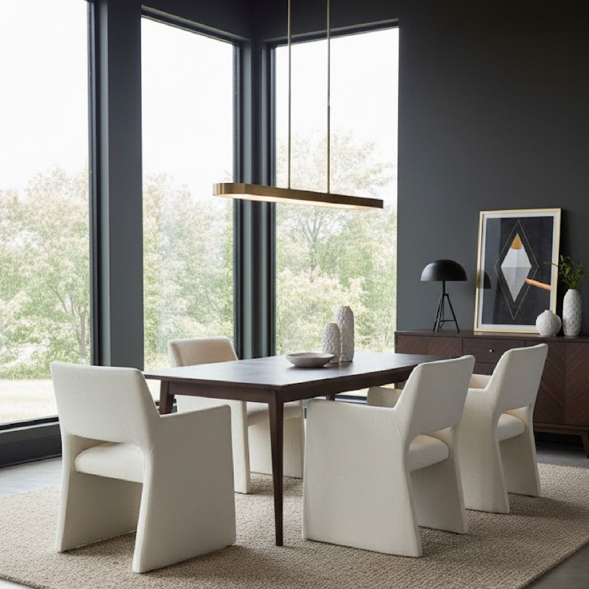 White Linen Dining Chair | Oroa.com