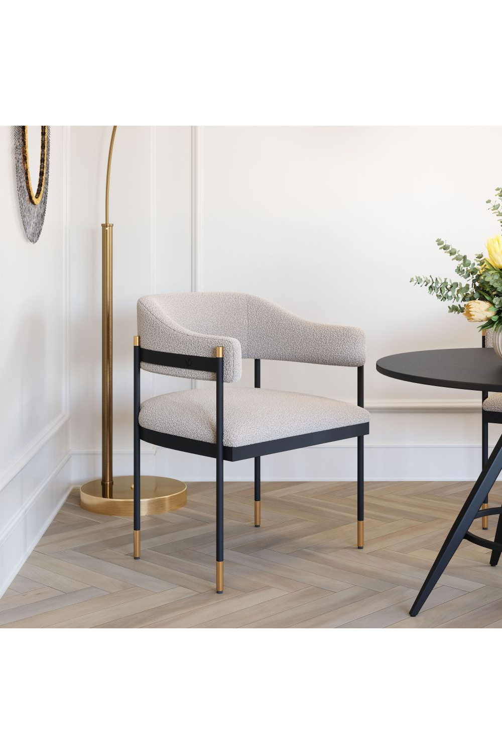 Textured Light Gray Dining Chair | Oroa.com