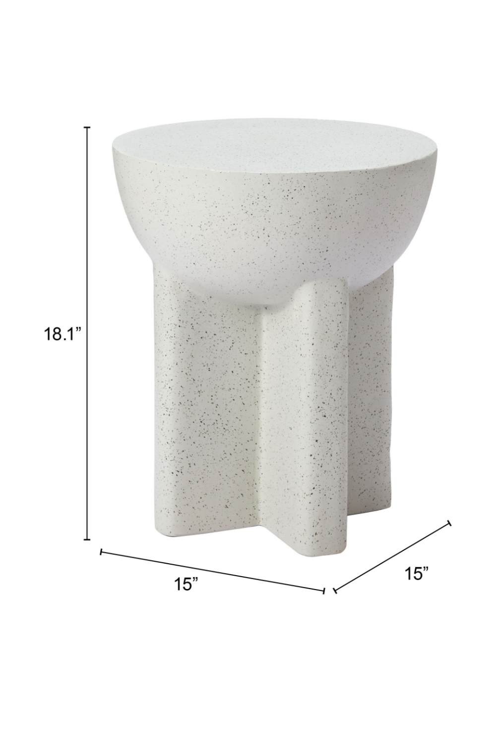 White Terrazzo-Look Side Table | Oroa.com