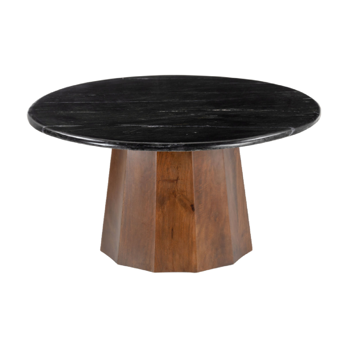 Black Marble Round Coffee Table | Oroa.com
