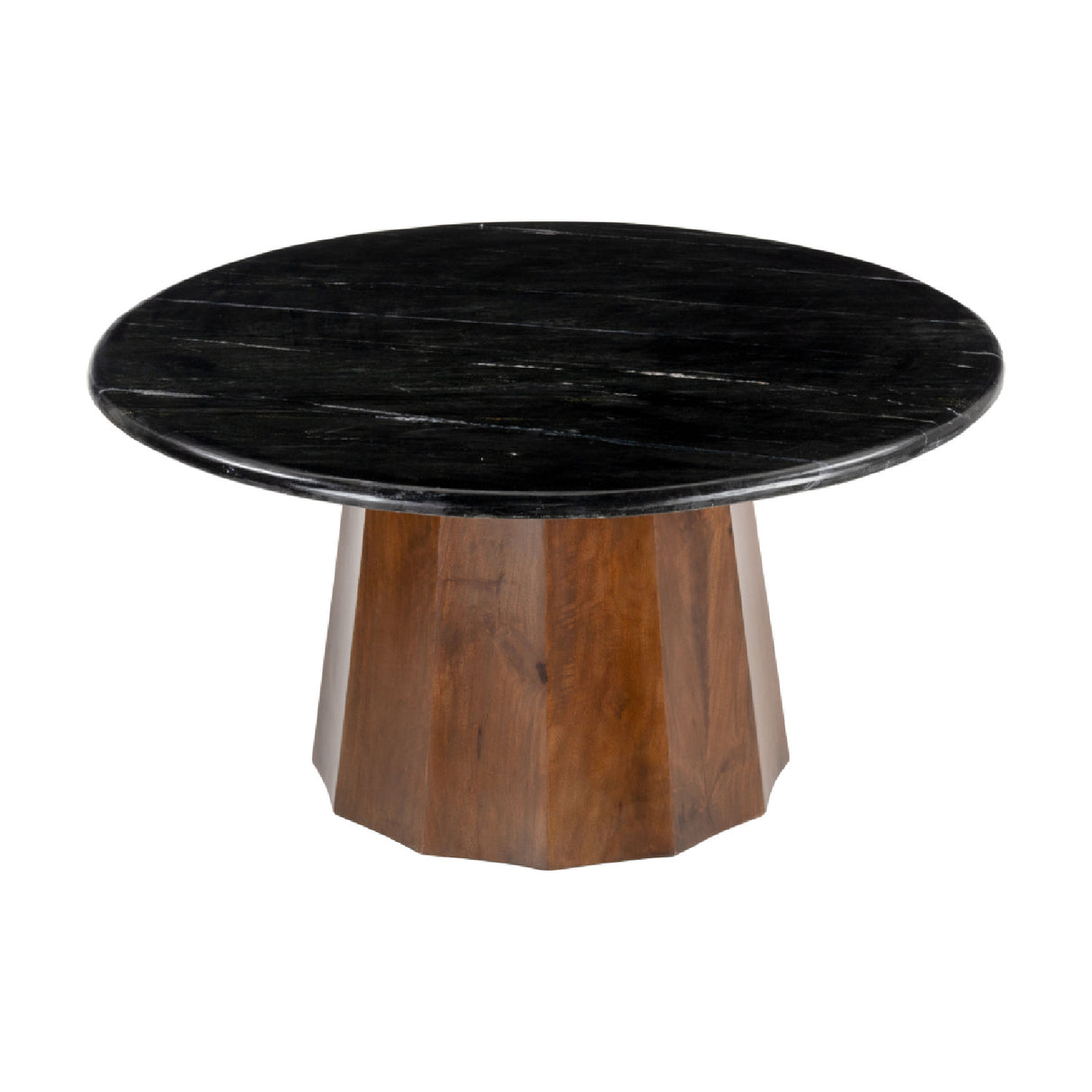 Black Marble Round Coffee Table | Oroa.com