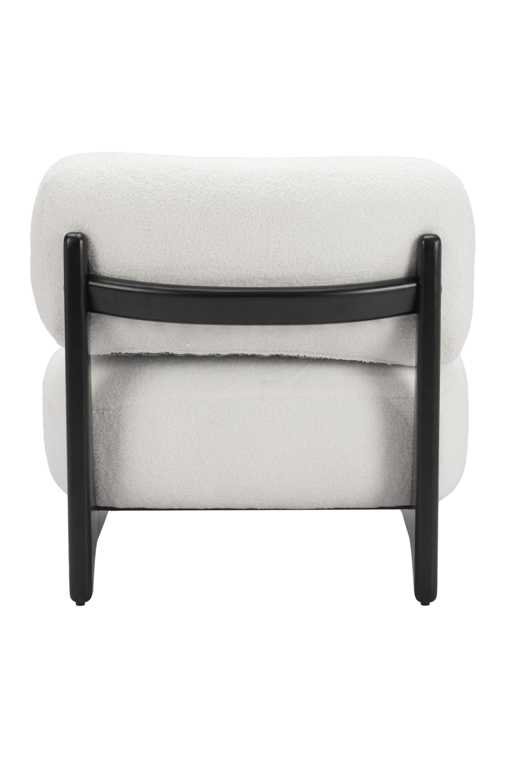 White Sherpa Fabric Accent Chair | Oroa.com