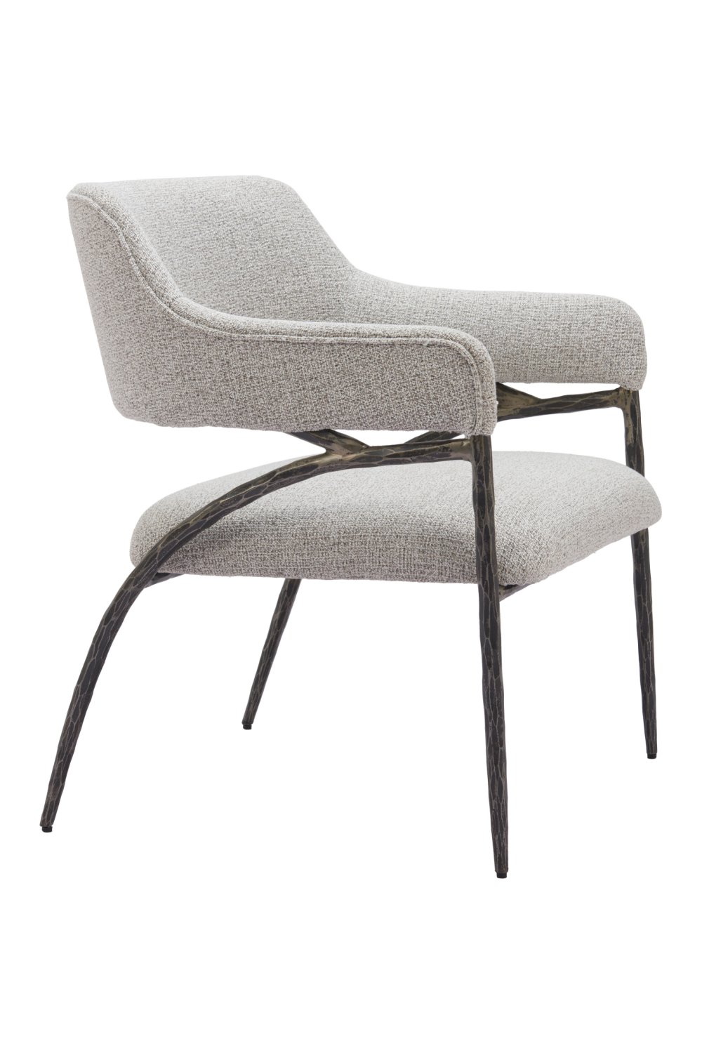 Gray Textured Fabric Accent Chair | Oroa.com