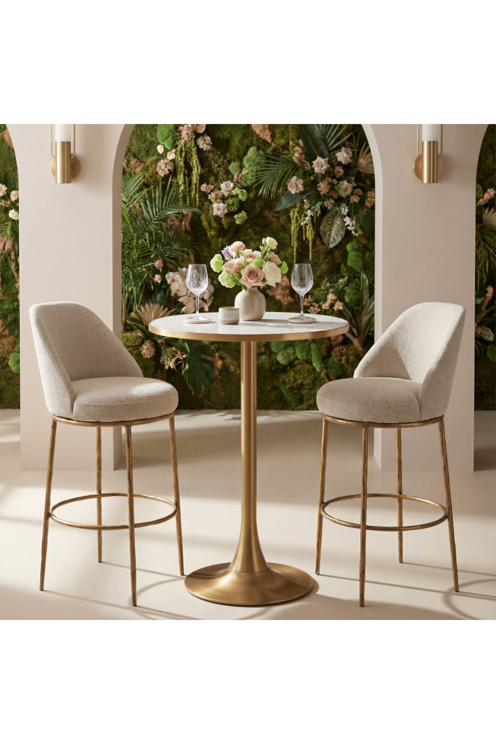 Beige Swivel Bar Stool | Oroa.com