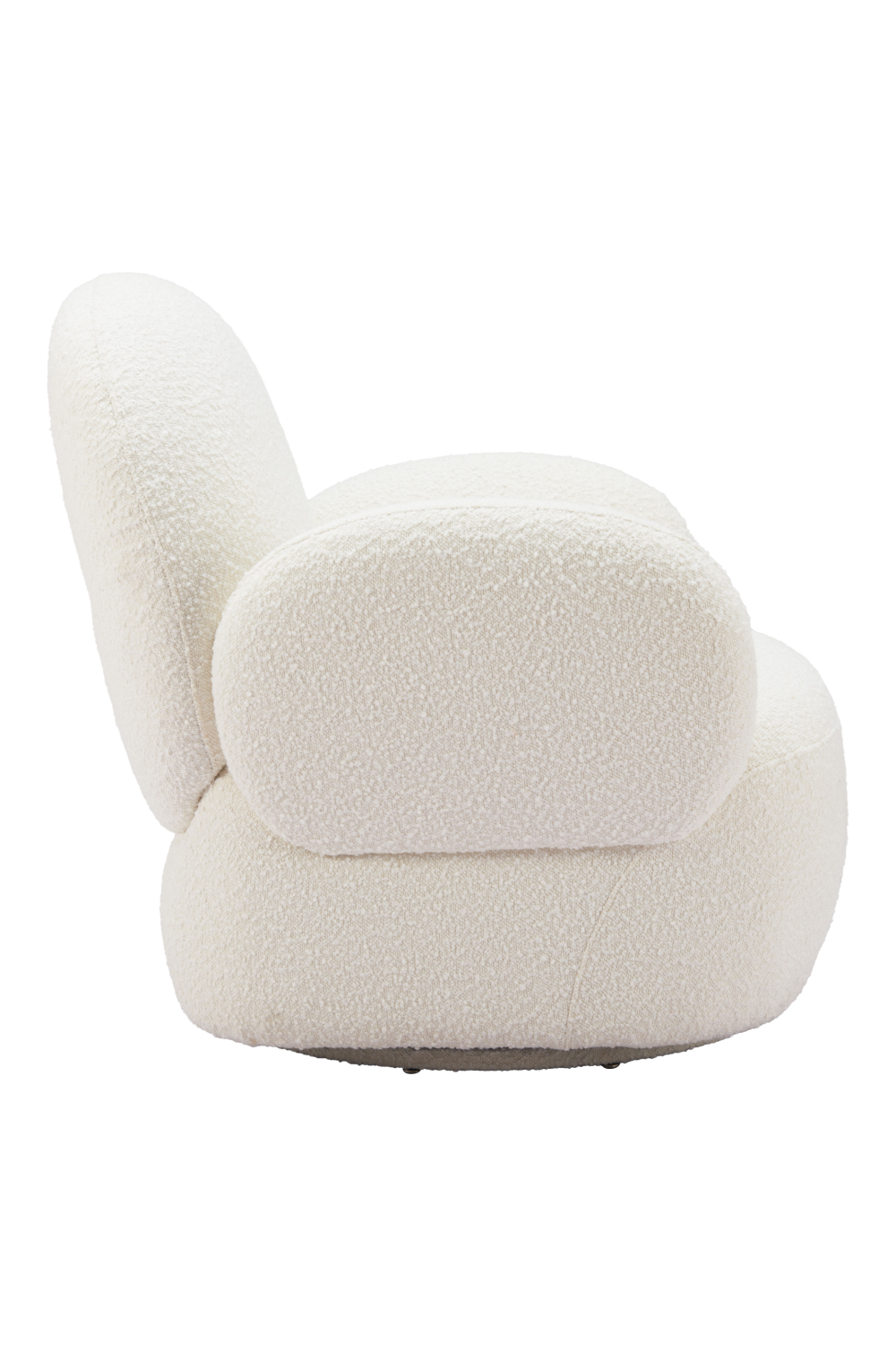 White Shearling Swivel Chair | Oroa.com