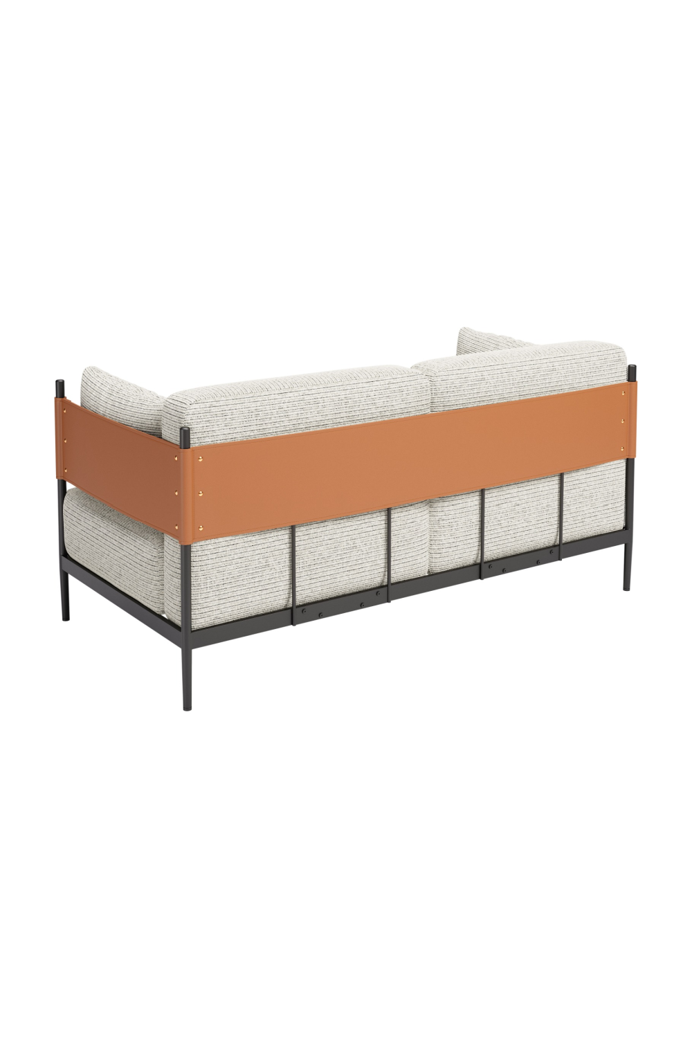Gray Textured Fabric Loveseat | Oroa.com