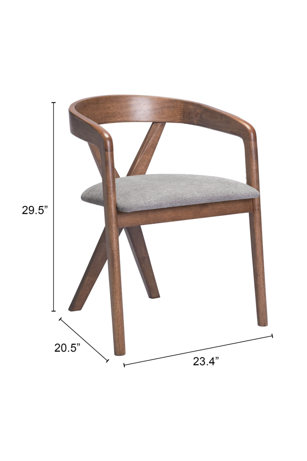 Gray Linen Seat Dining Chair | Oroa.com