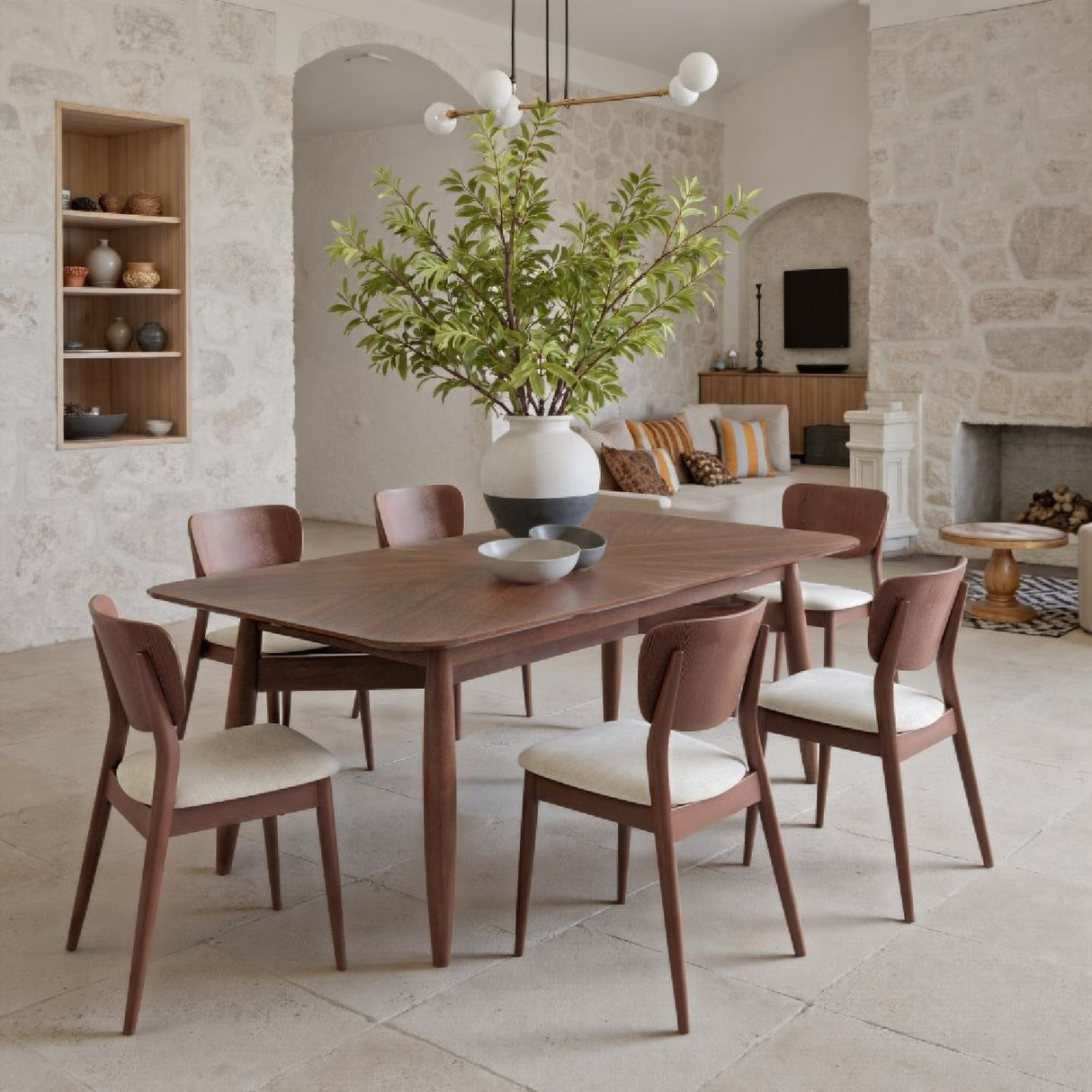Brown Rubberwood Dining Table | Oroa.com