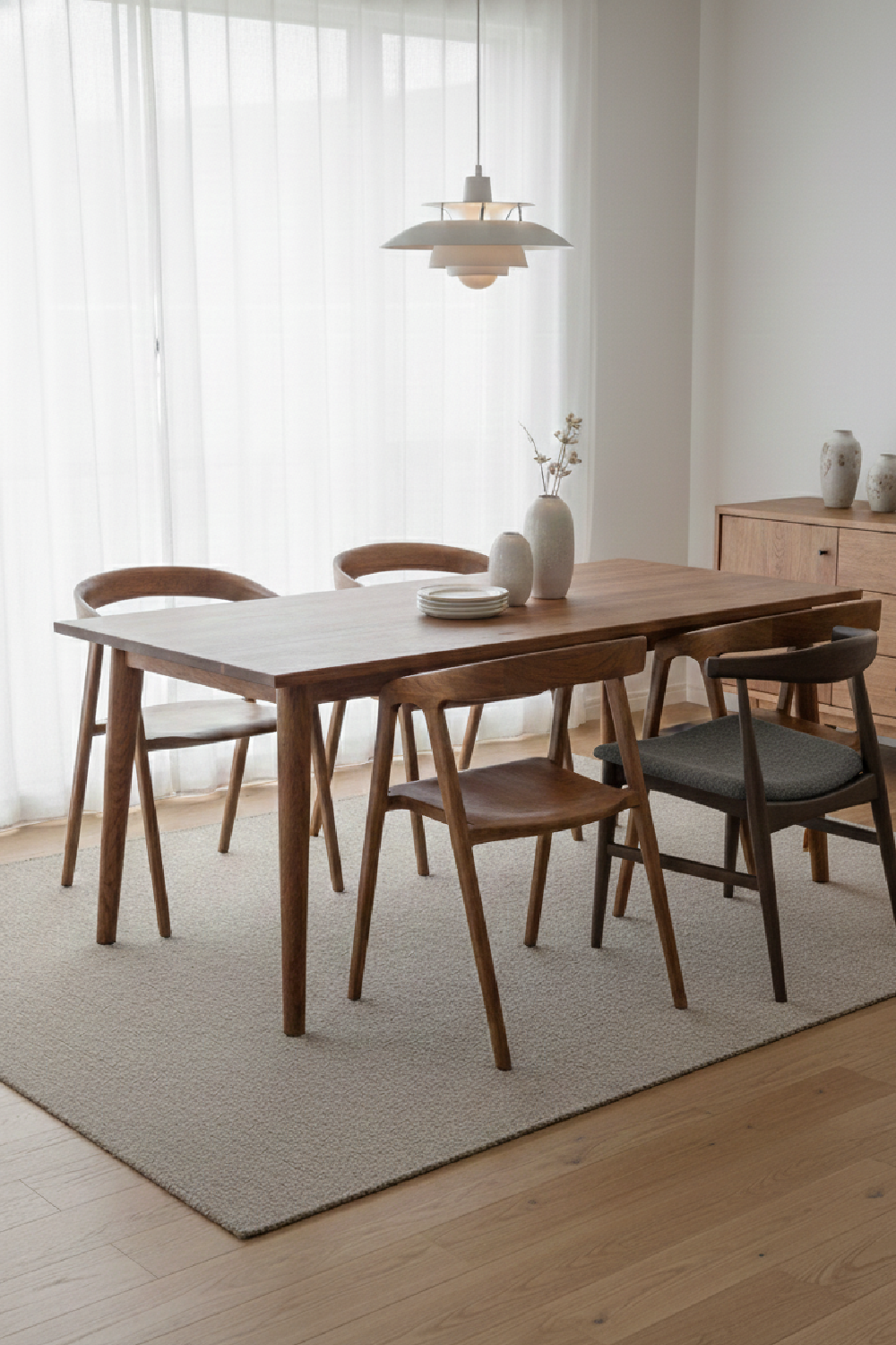 Dark Wooden Dining Chairs (2) | Oroa.com