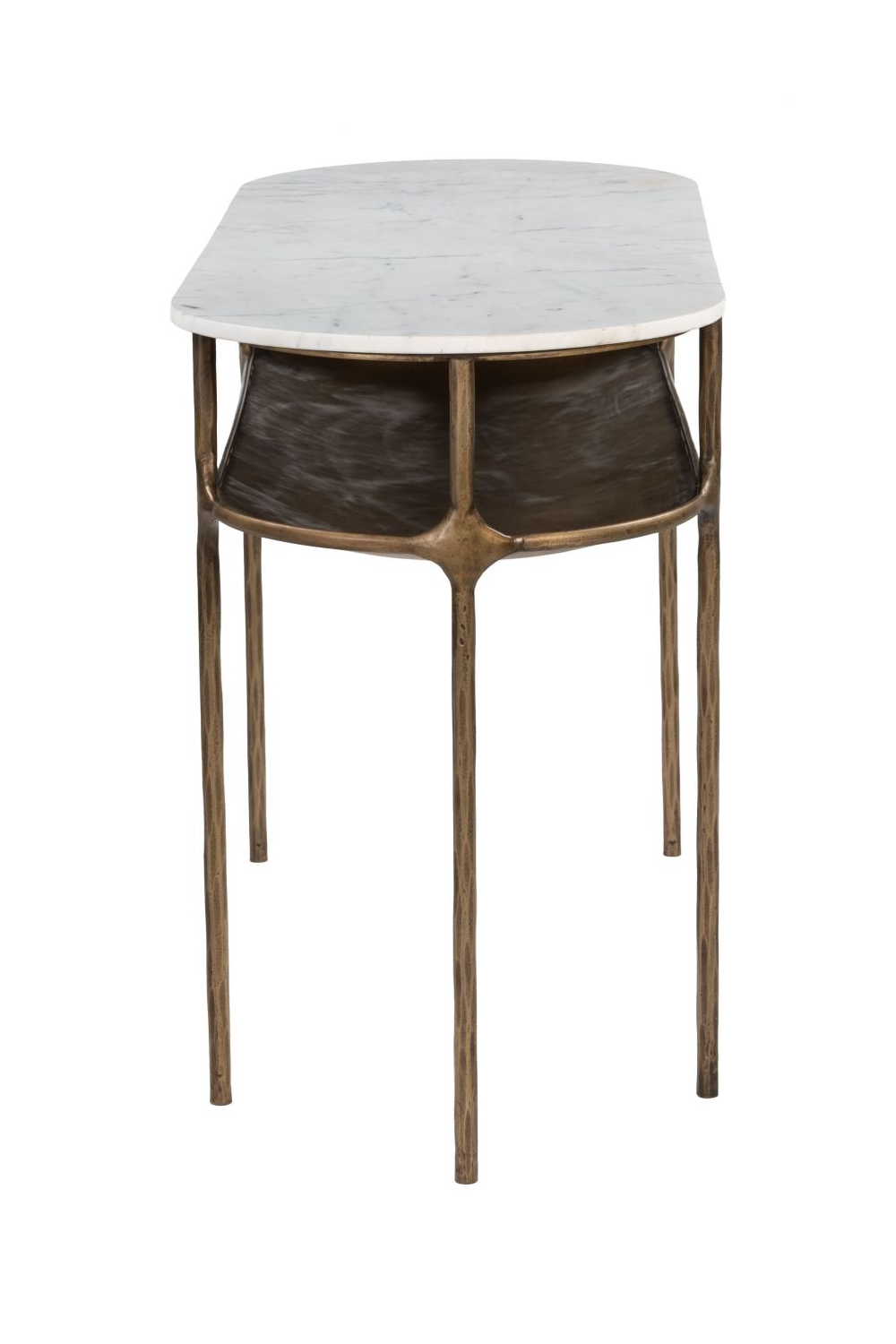 Oval White Marble Console Table | Oroa.com