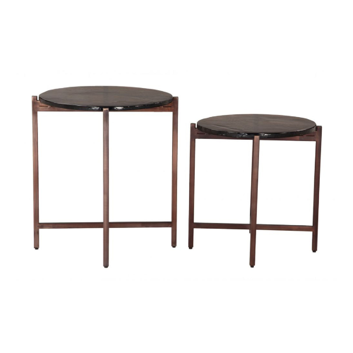 Black Cast Glass Coffee Tabled (2) | Oroa.com