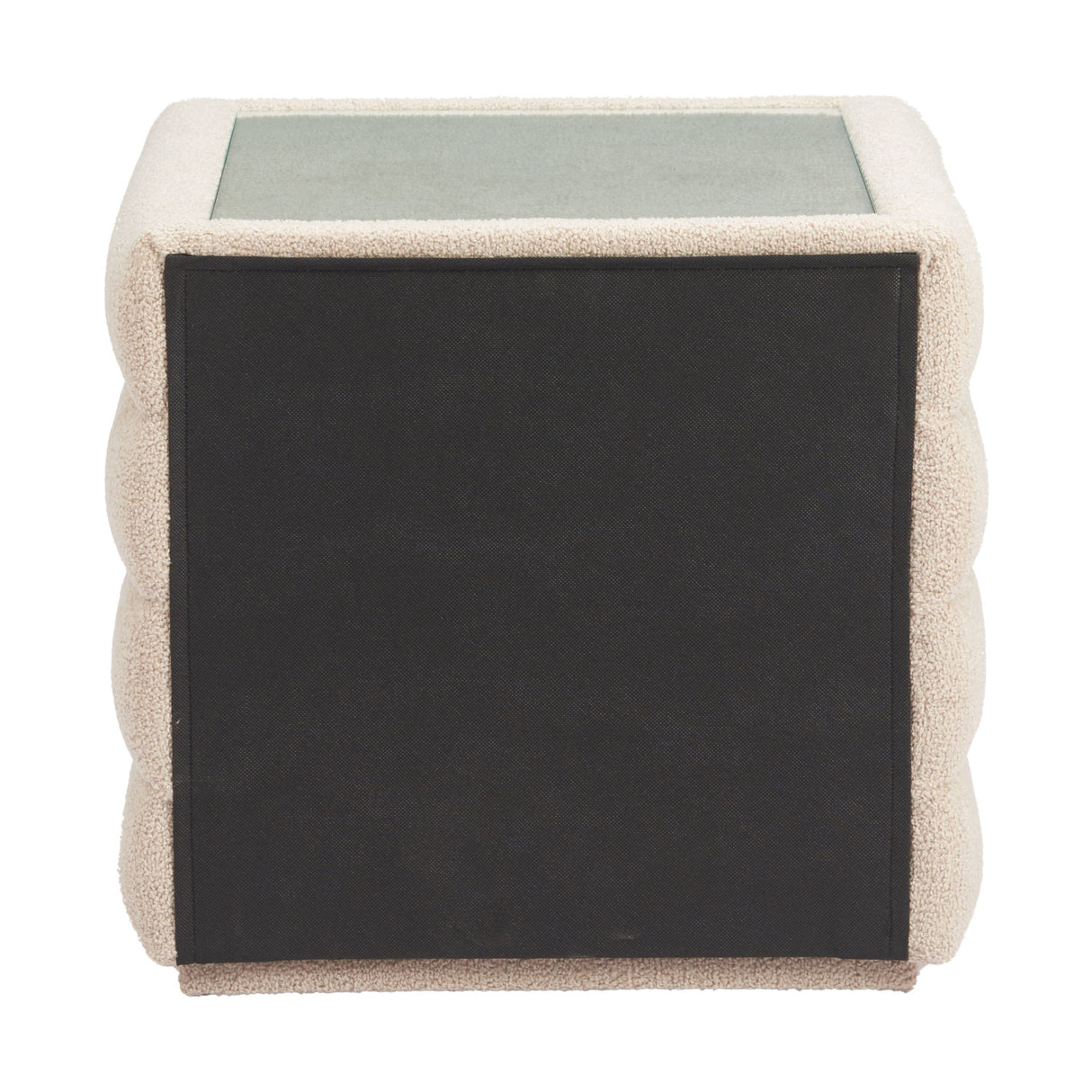 Beige Shearling 2-Drawer Nightstand | Oroa.com