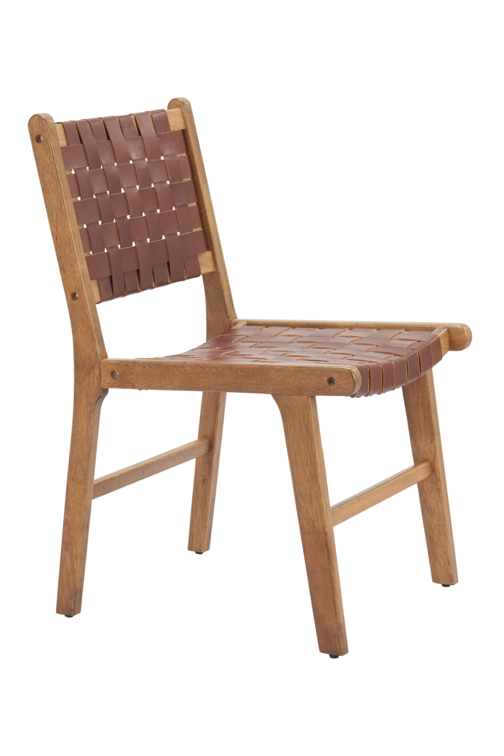 Brown Woven Leather Dining Chair | Oroa.com