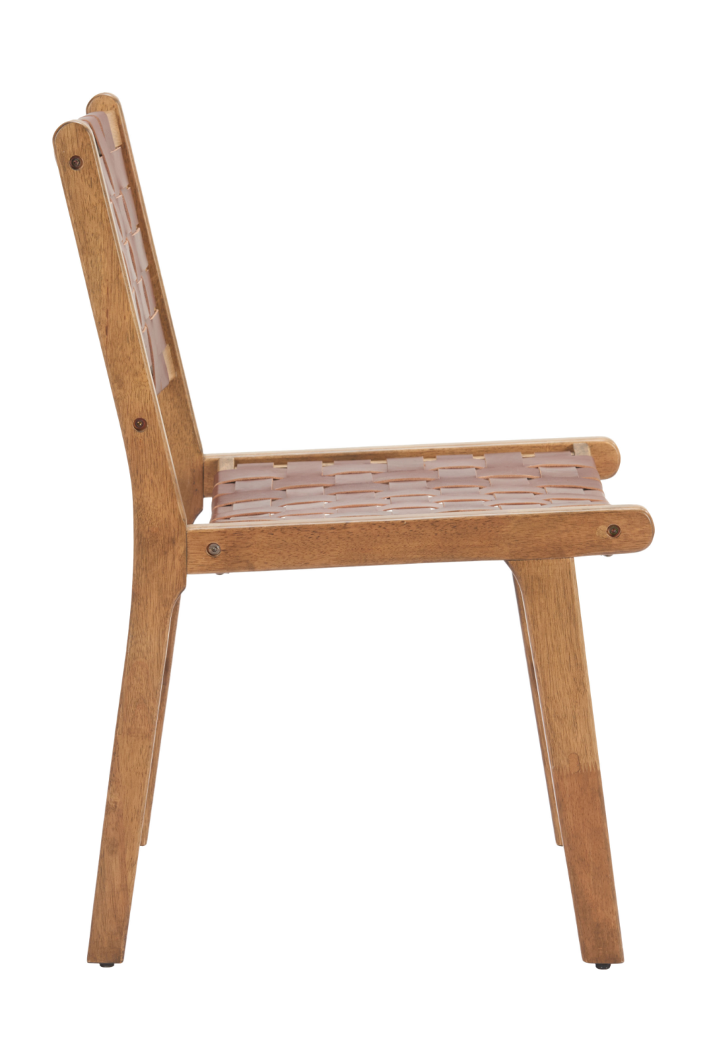 Brown Woven Leather Dining Chair | Oroa.com