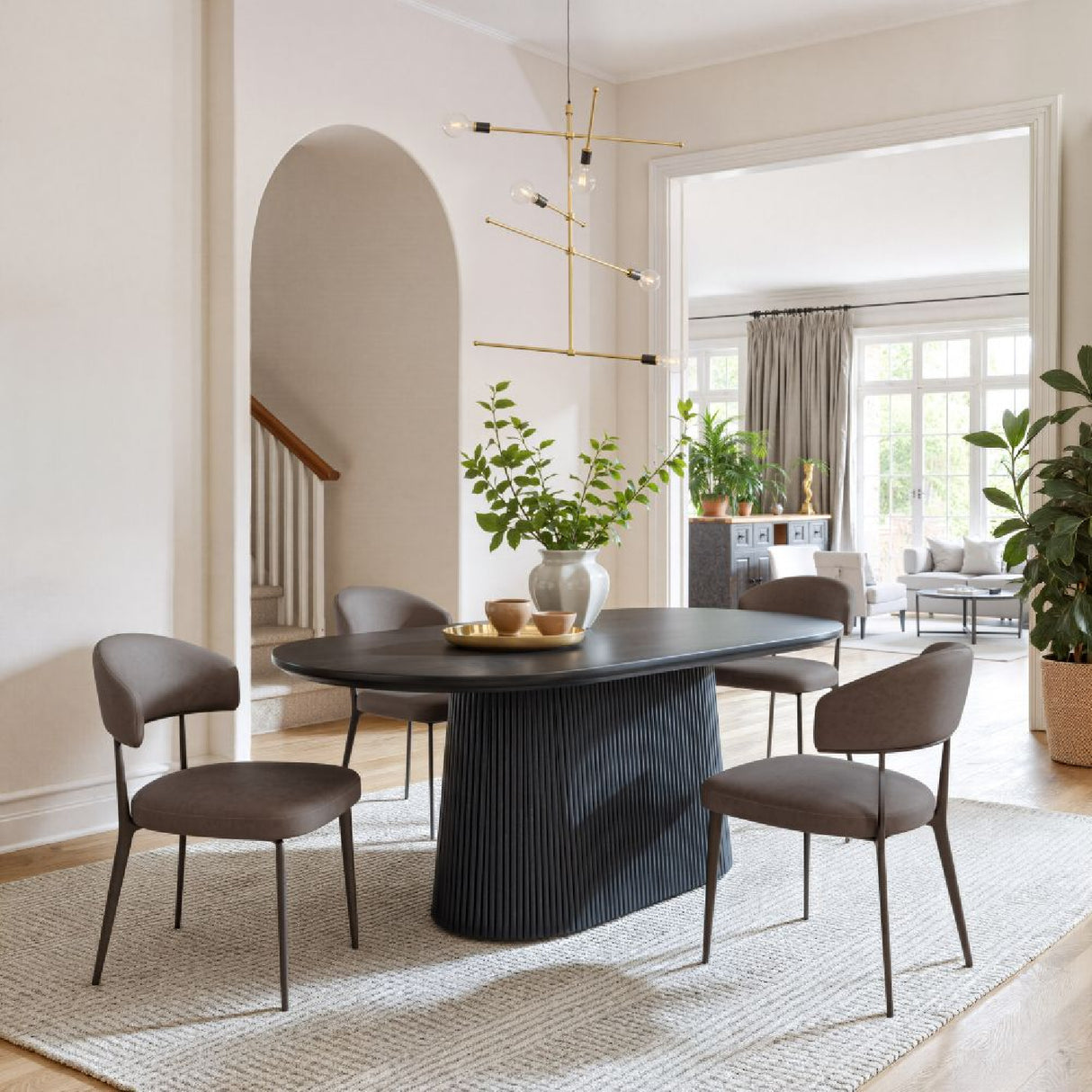 Black Mango Wood Dining Table | Oroa.com