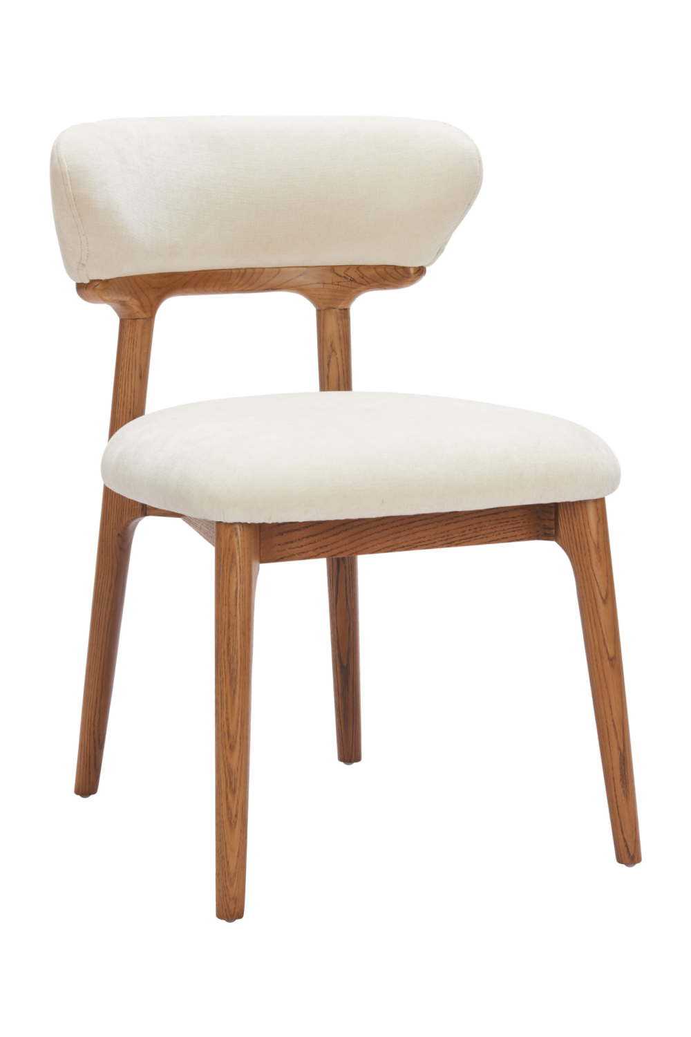 Wood Framed White Dining Chairs (2) | Oroa.com