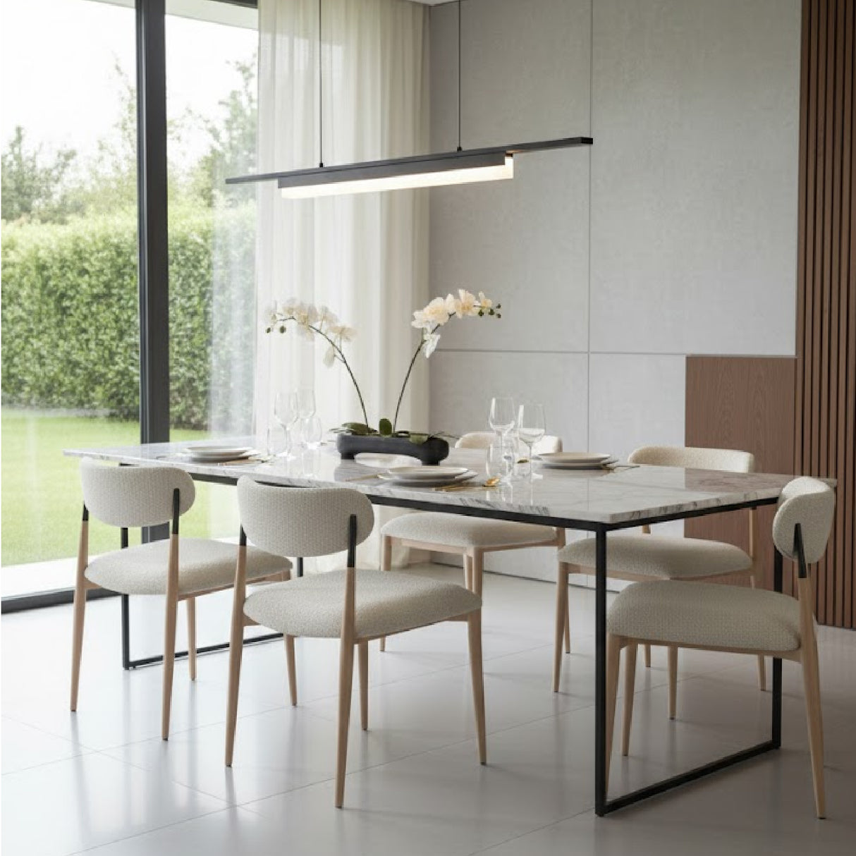 Gray Fabric Armless Dining Chairs (2) | Oroa.com