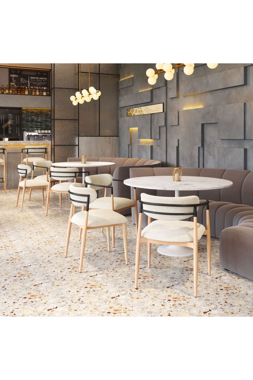 Gray Fabric Modern Dining Chair | Oroa.com
