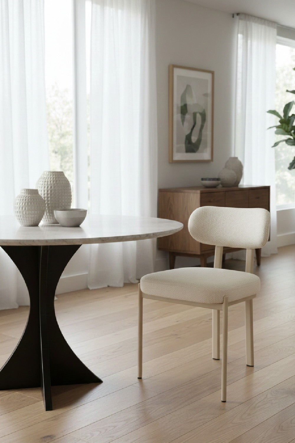 Gray Textured Weave Dining Chairs (4) | Oroa.com