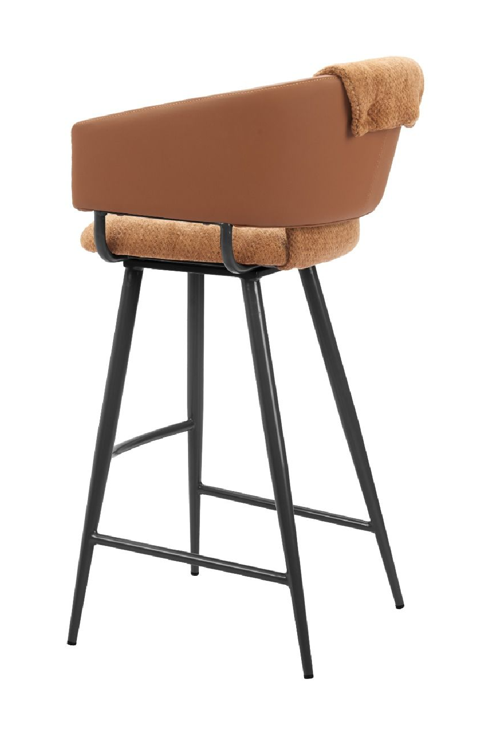 Brown Leather Bar Stools (2) | Oroa.com