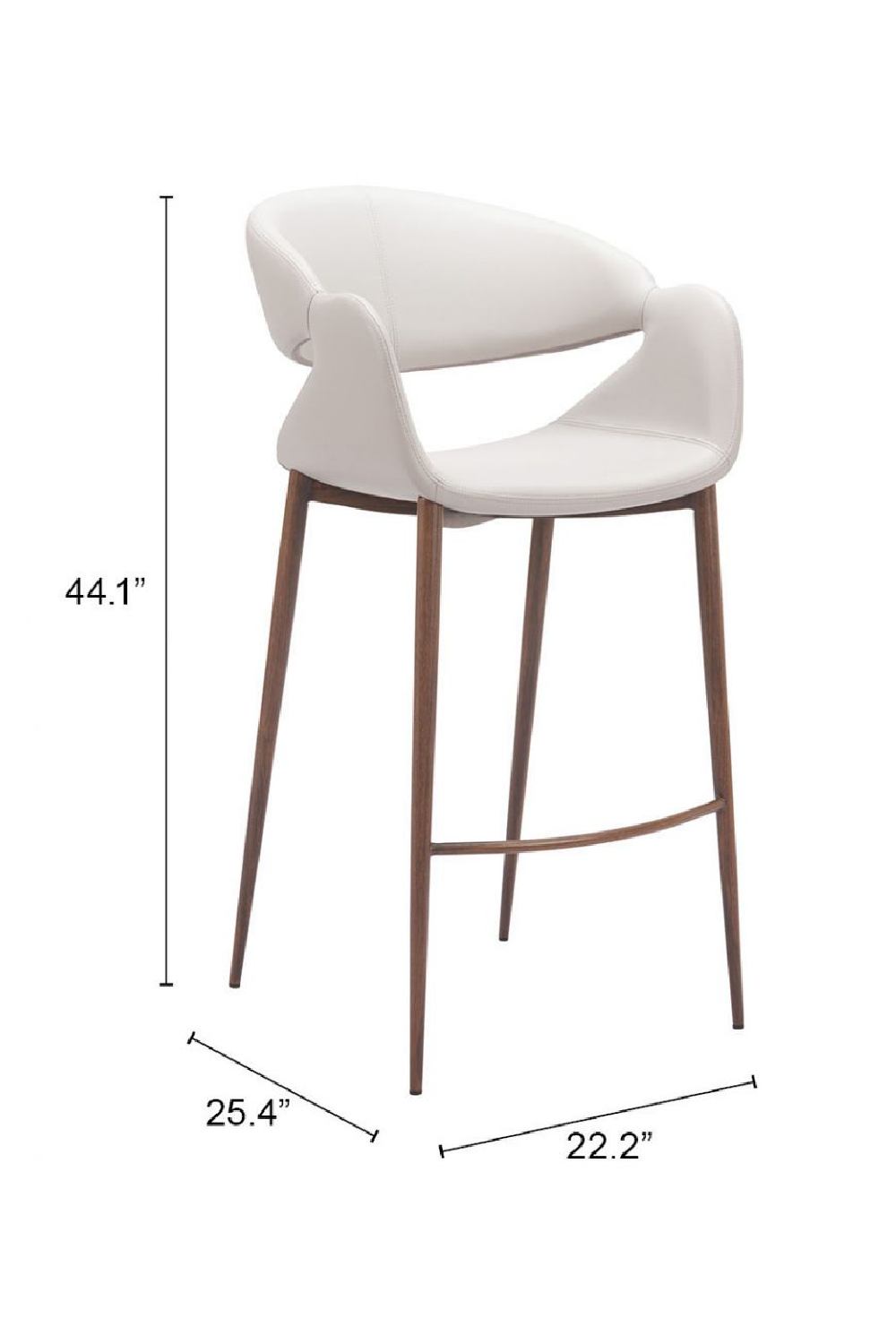 Beige Cut-Out Back Bar Stool | Oroa.com